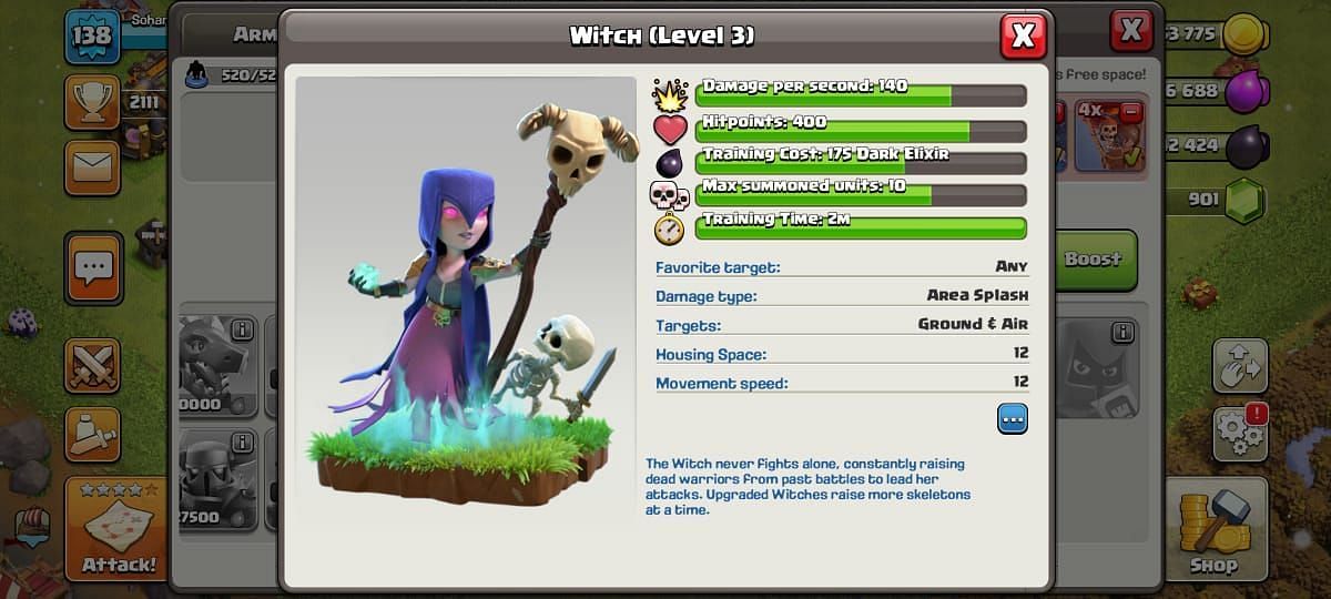 Witch (Image via Clash of clans)