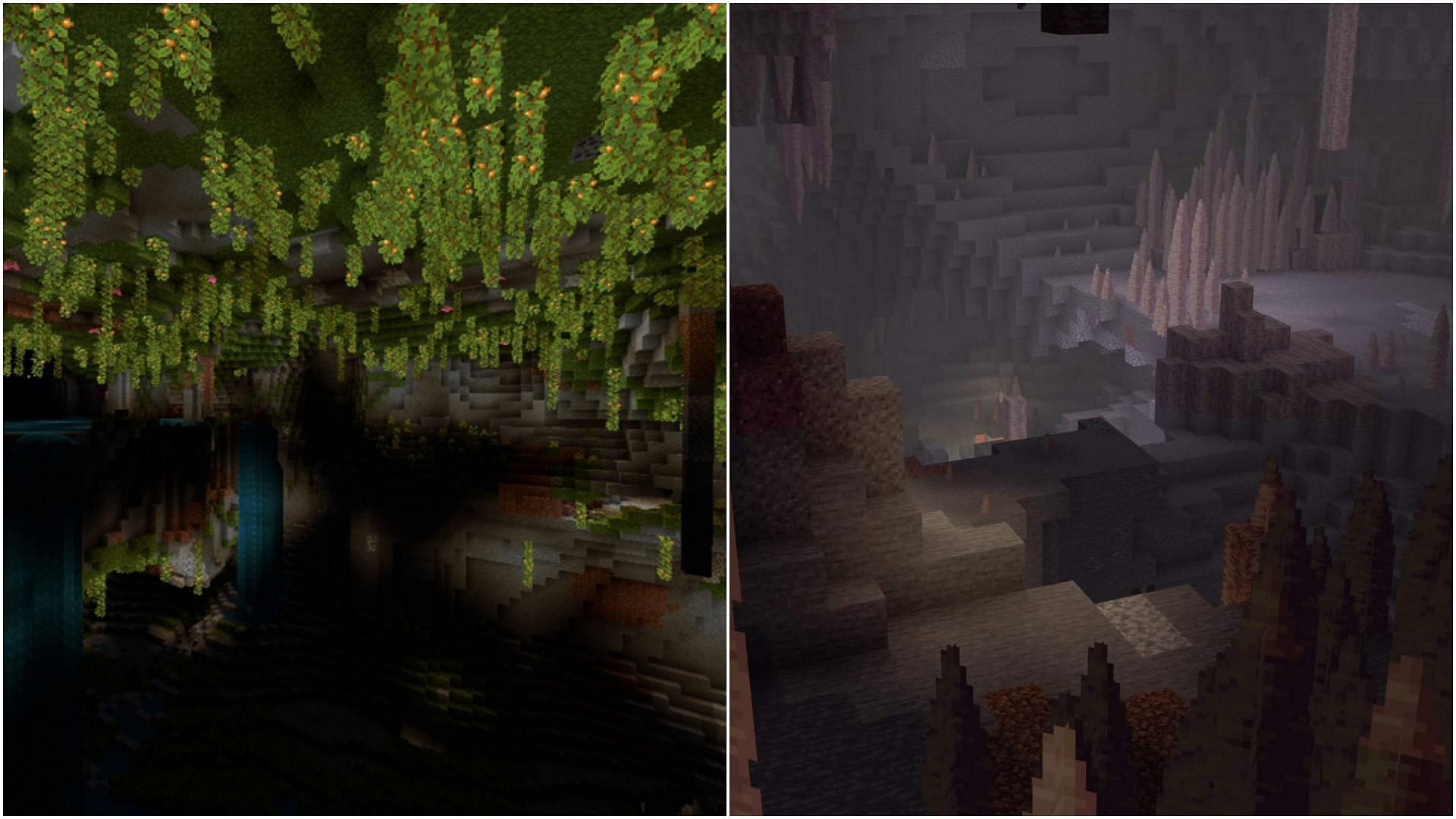 Minecraft Cave biomes (Image via Mojang)