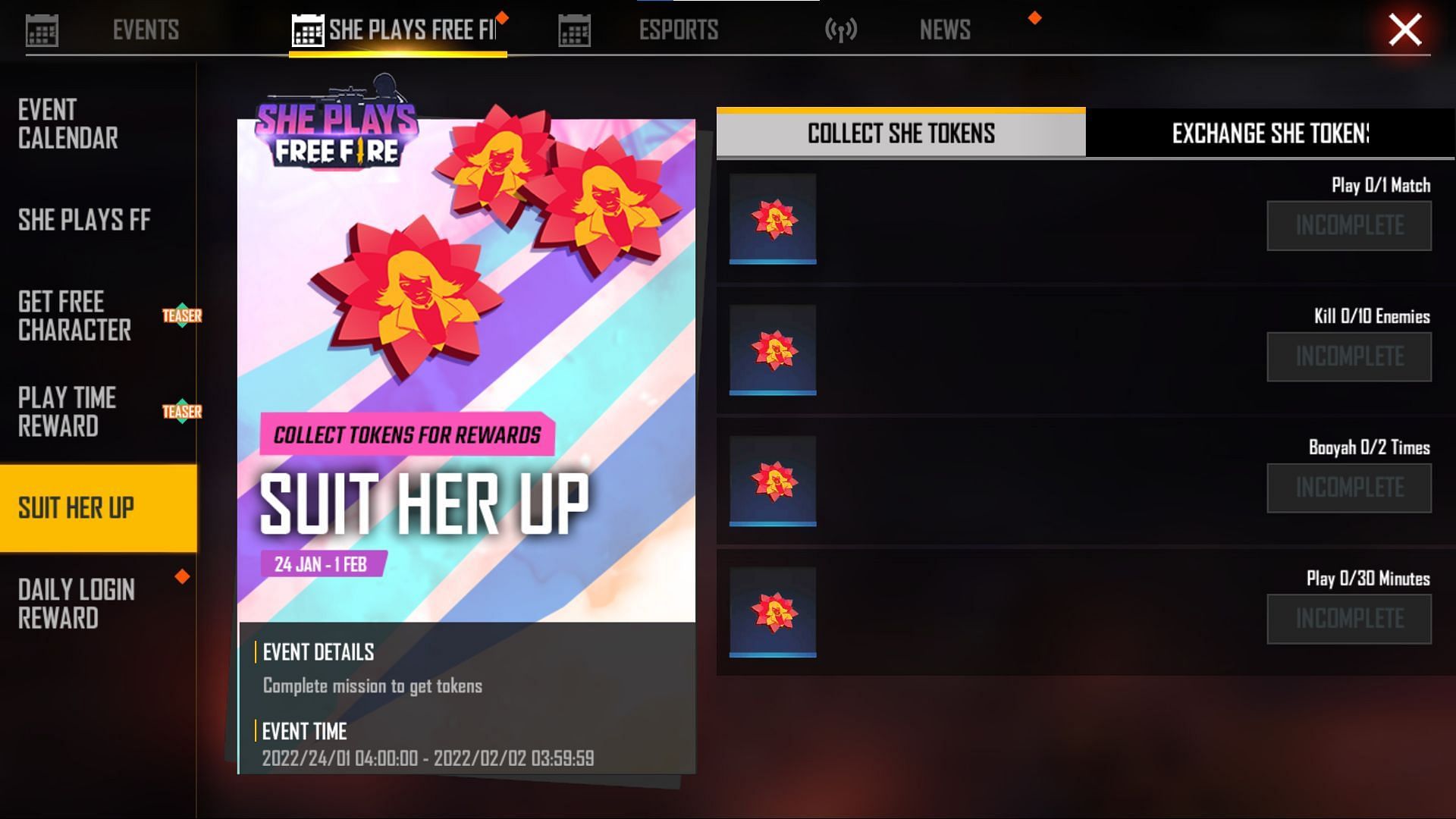 Saved all tokens from the play like a pro event and got the Parkour  bundle on the very first day : r/freefire