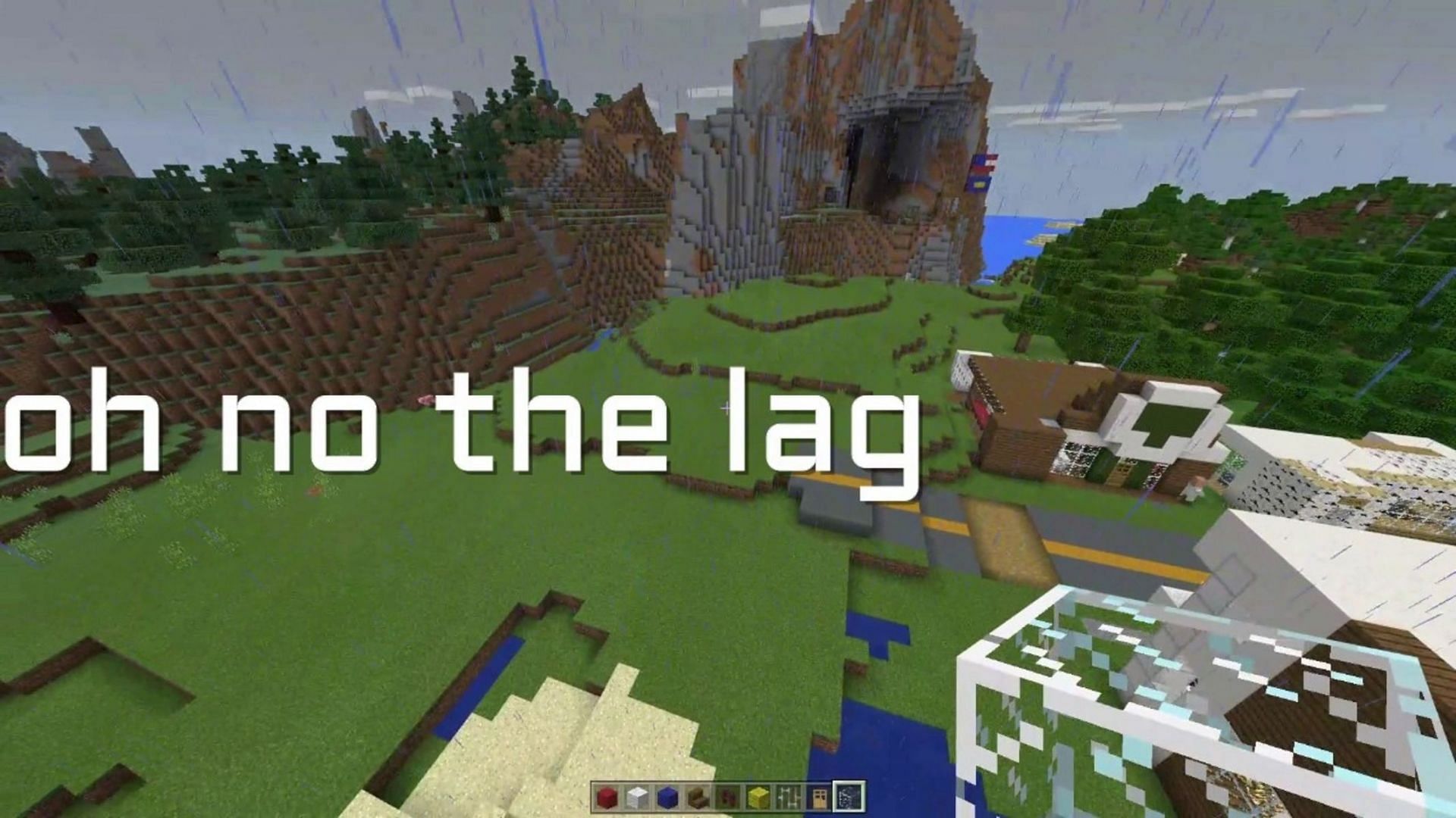 Lag in Minecraft can kill a player&#039;s experience outright (Image via Mojang)