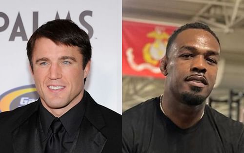 Chael Sonnen (L) via Getty and Jon Jones (R) via Instagram @jonnybones