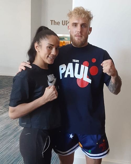 Amanda Serrano with Jake Paul [Image credits: @serranosisters via Instagram]