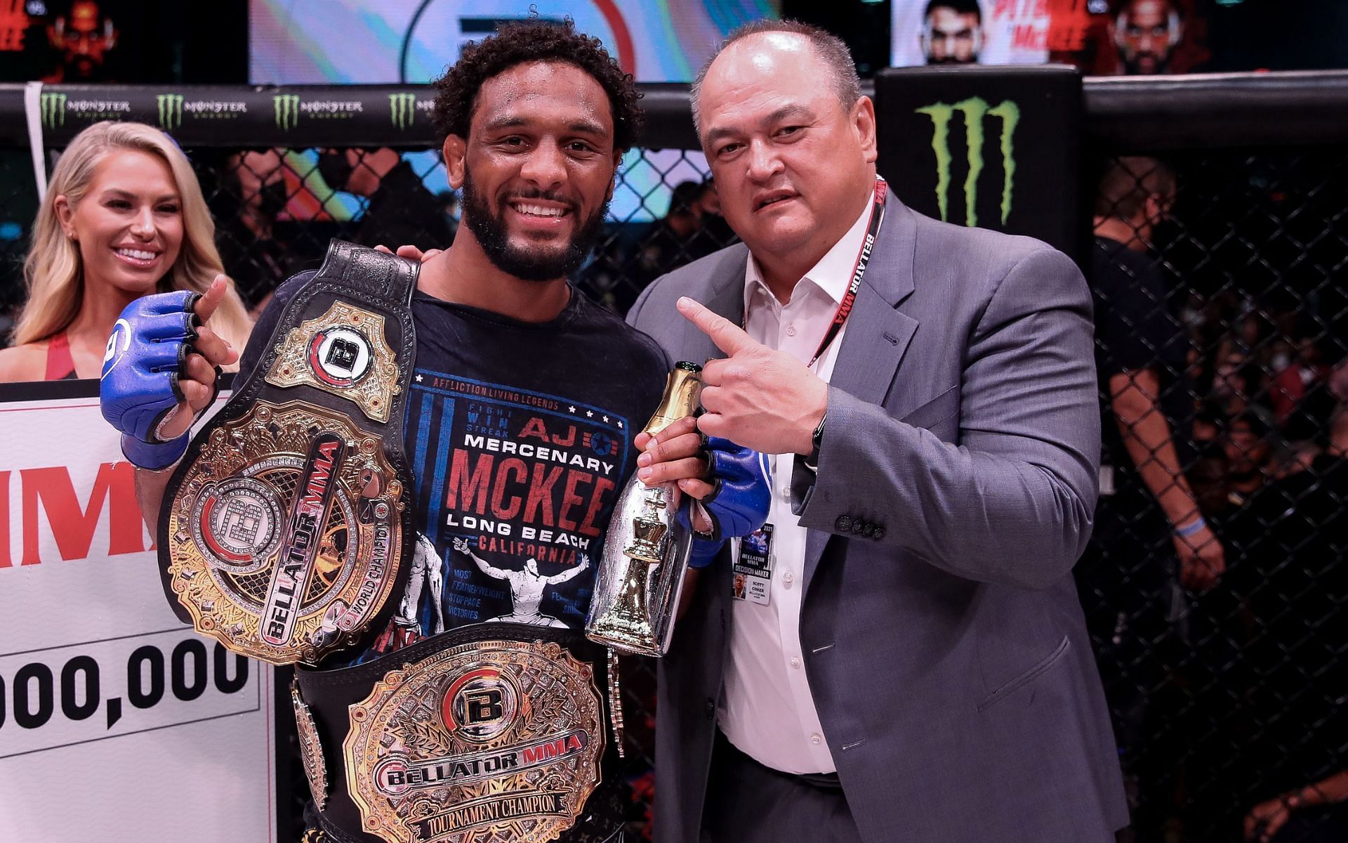 A.J. McKee wins Featherweight Grand Prix - Photo credit: Lucas Noonan