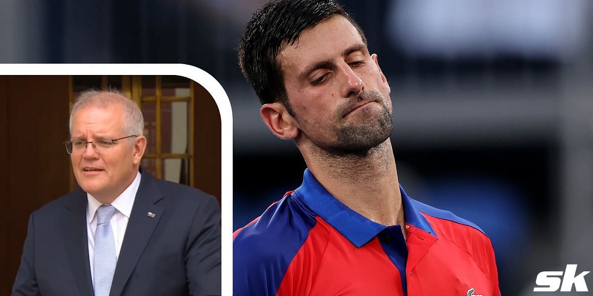 Novak Djokovic and Scott Morrison