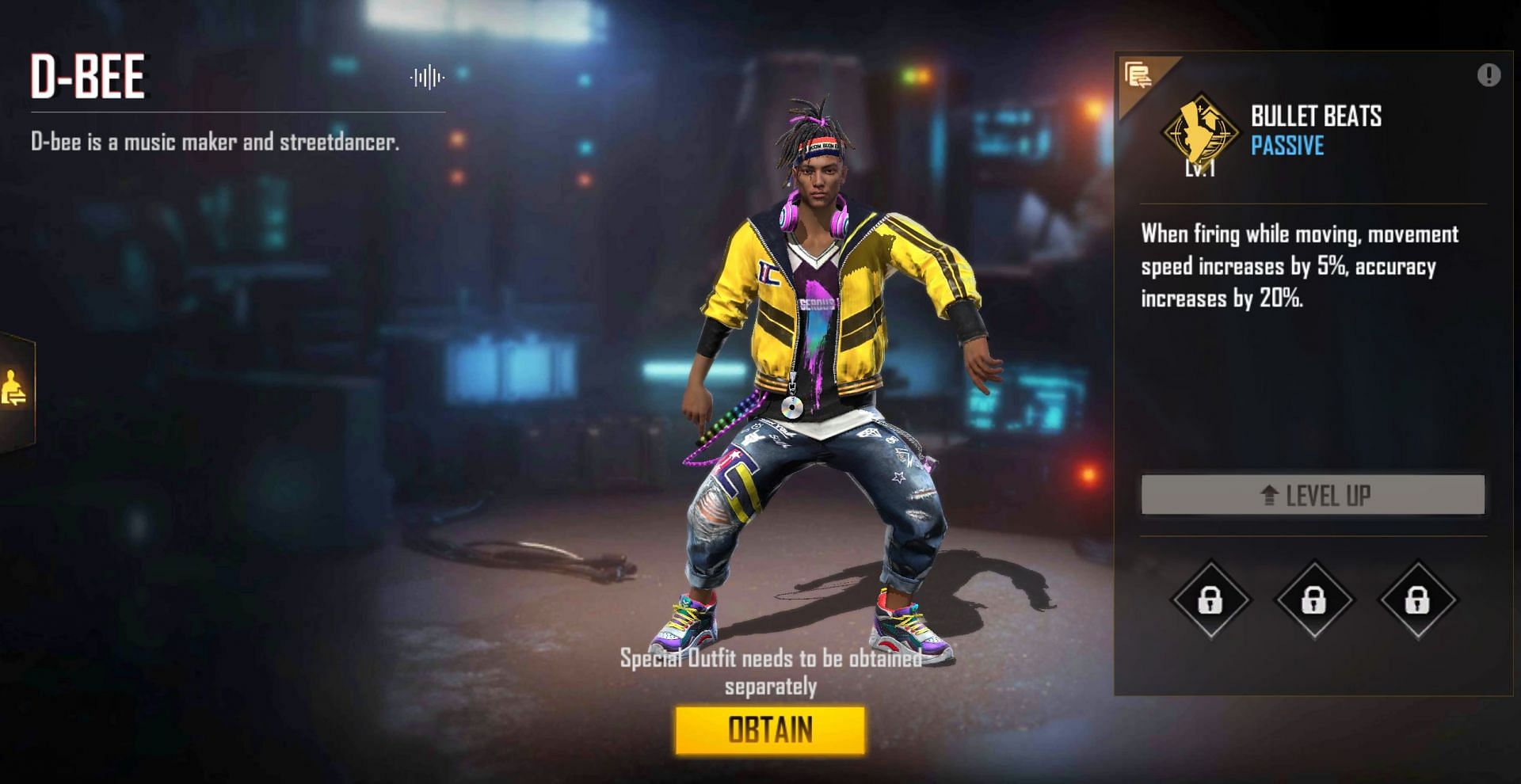 Free Fire में D-bee (Image via Garena)