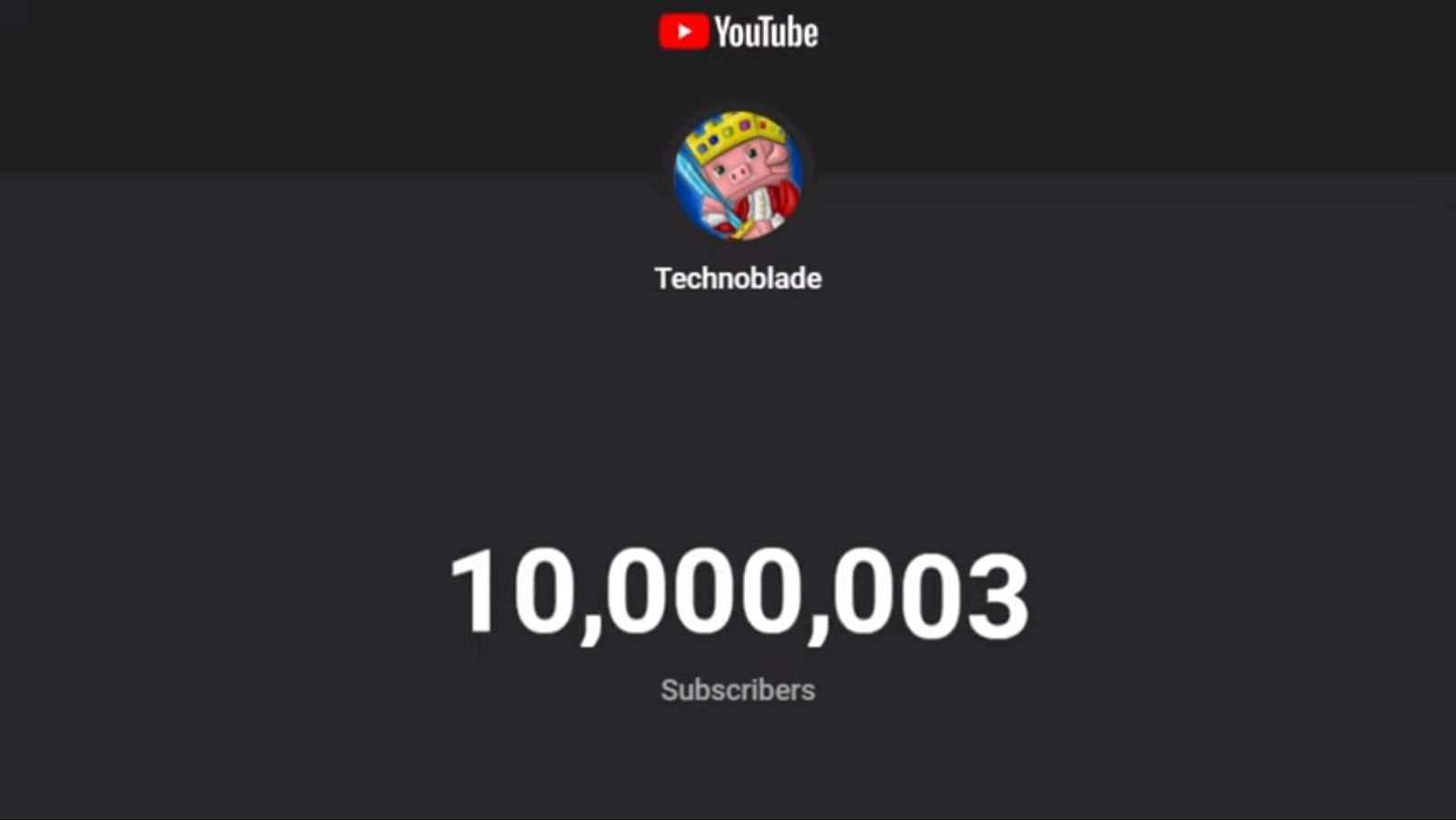Technoblade manages to reach the milestone of 10 million subscribers before 2022 (Image via Technoblade, YouTube)