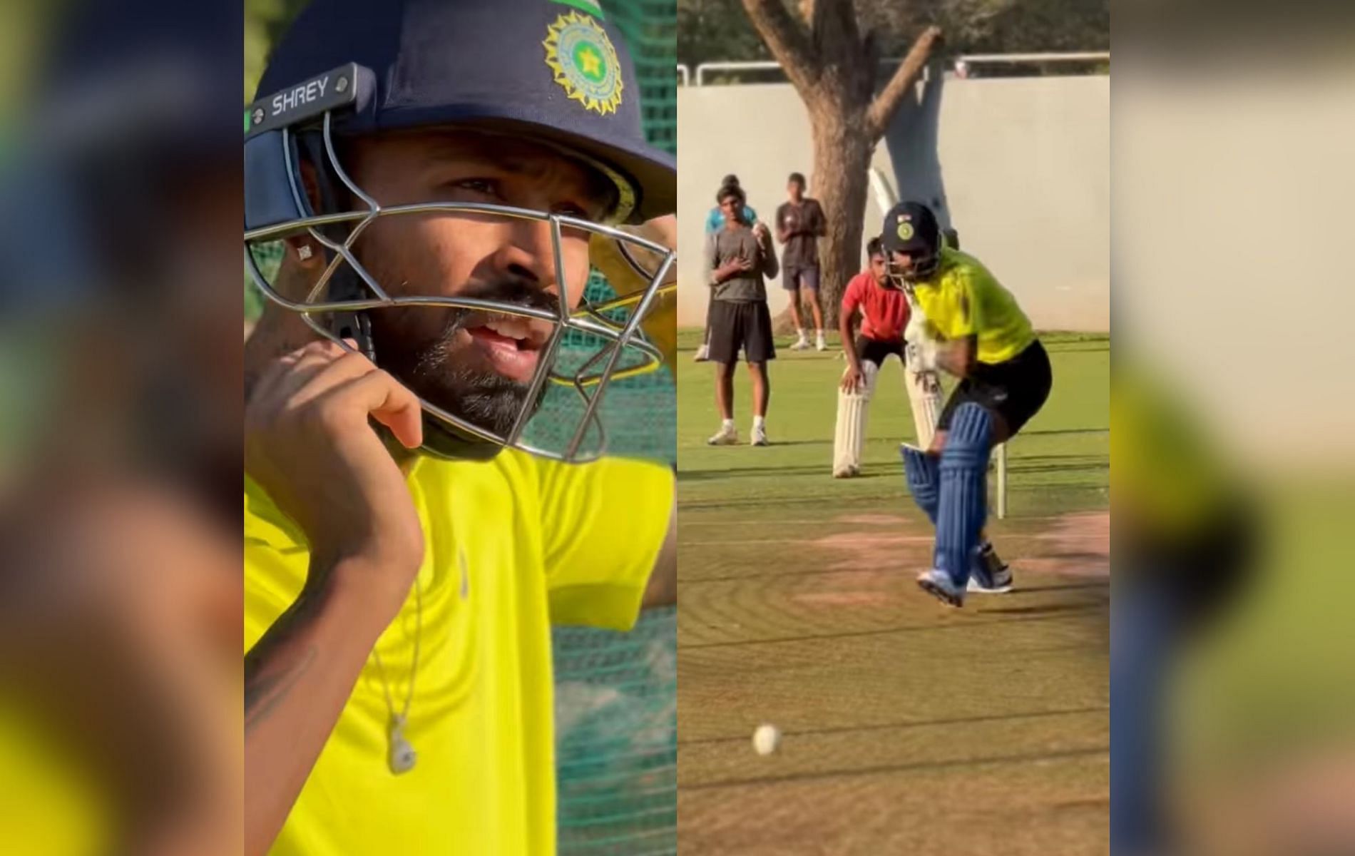 Hardik Pandya bats in the nets ahead of IPL 2022 auction