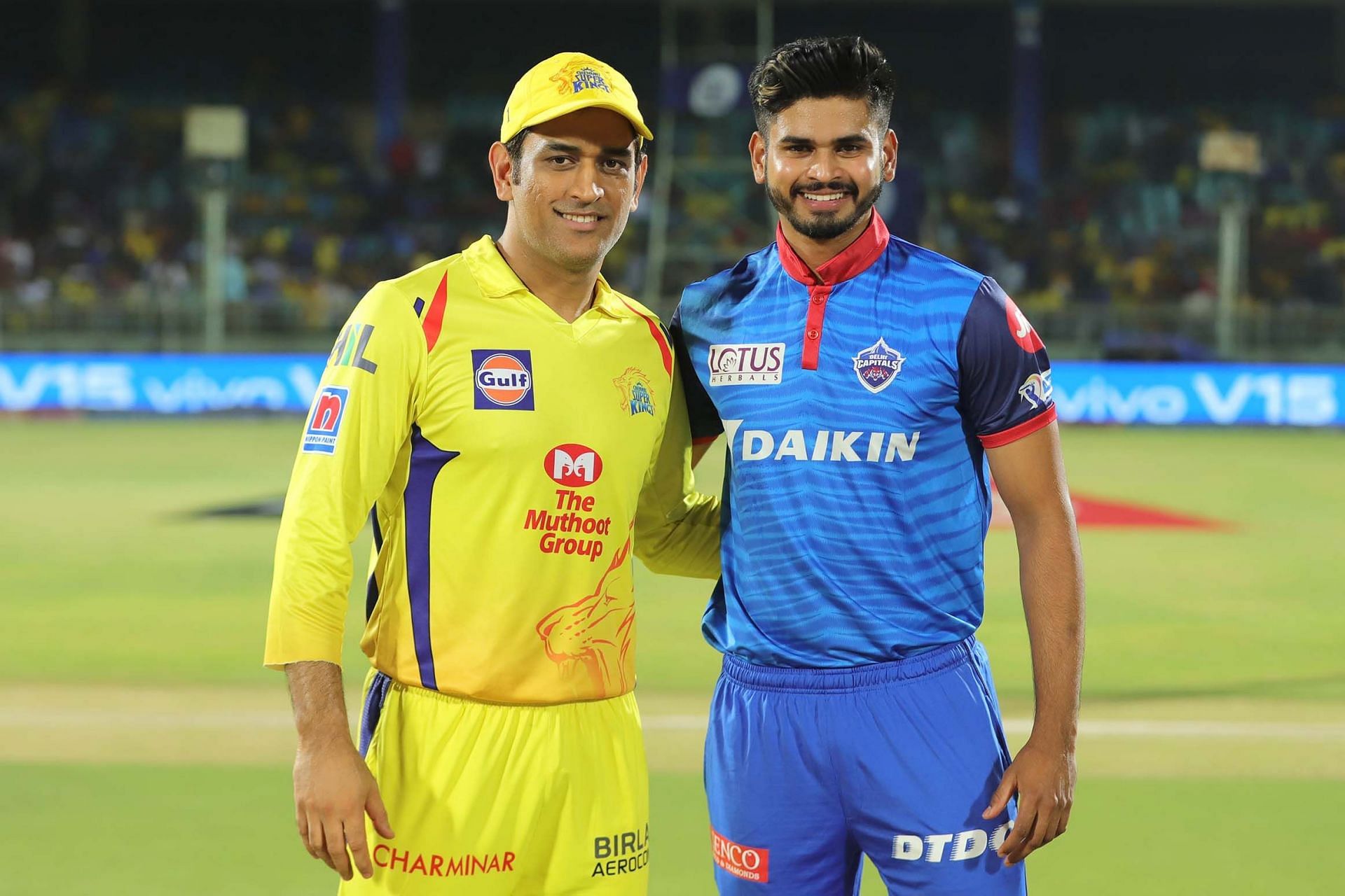 Shreyas Iyer and MS Dhoni ahead of Qualifier-2 during 2019 IPL