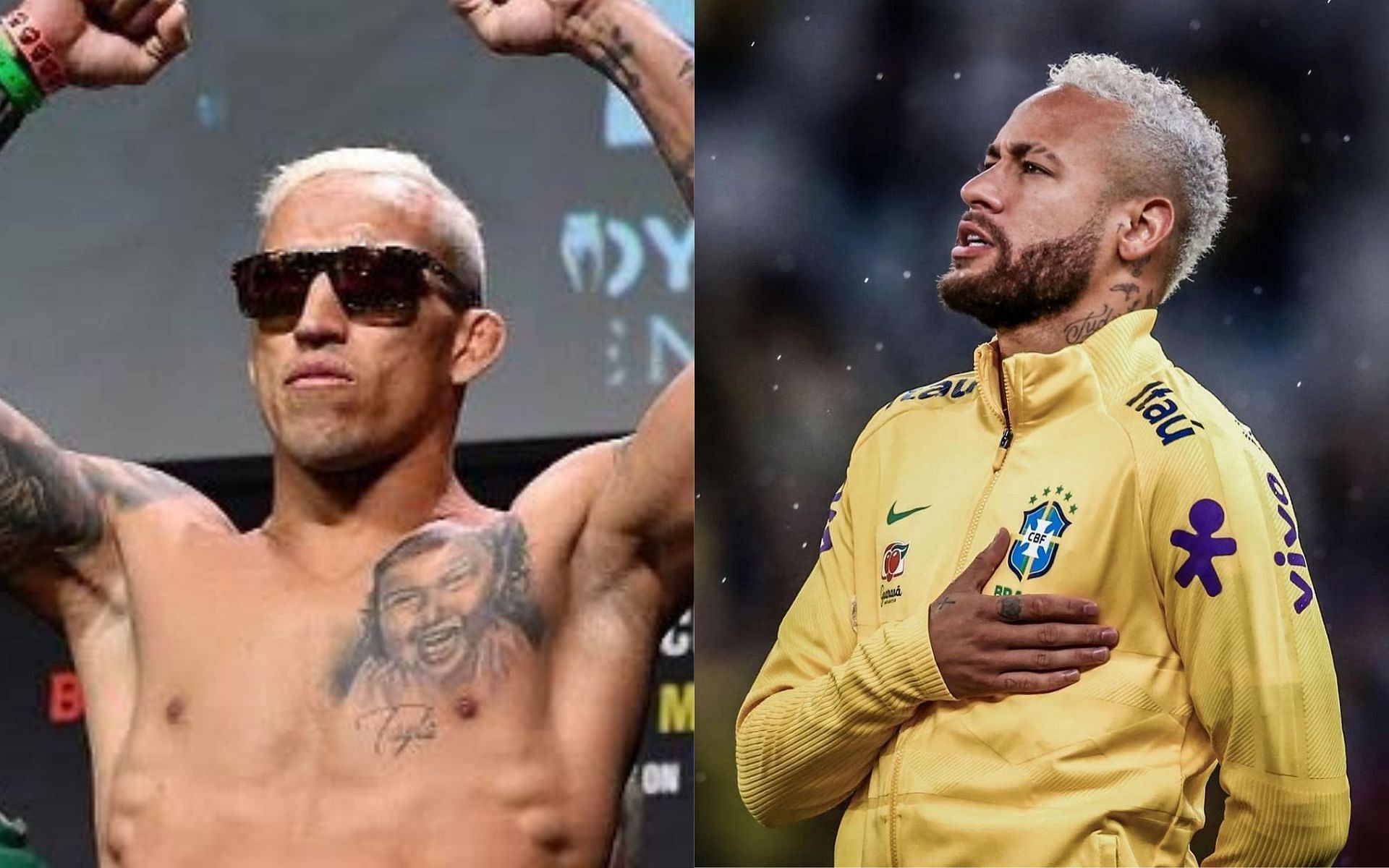 Charles Oliveira (left), Neymar (right) [Image Courtesy: @charlesdobronxs and @neymarjr via Instagram]