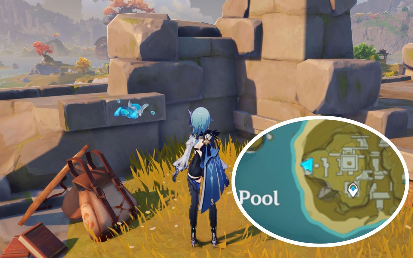 Vermeer’s paintbrush and paint locations in Genshin Impact