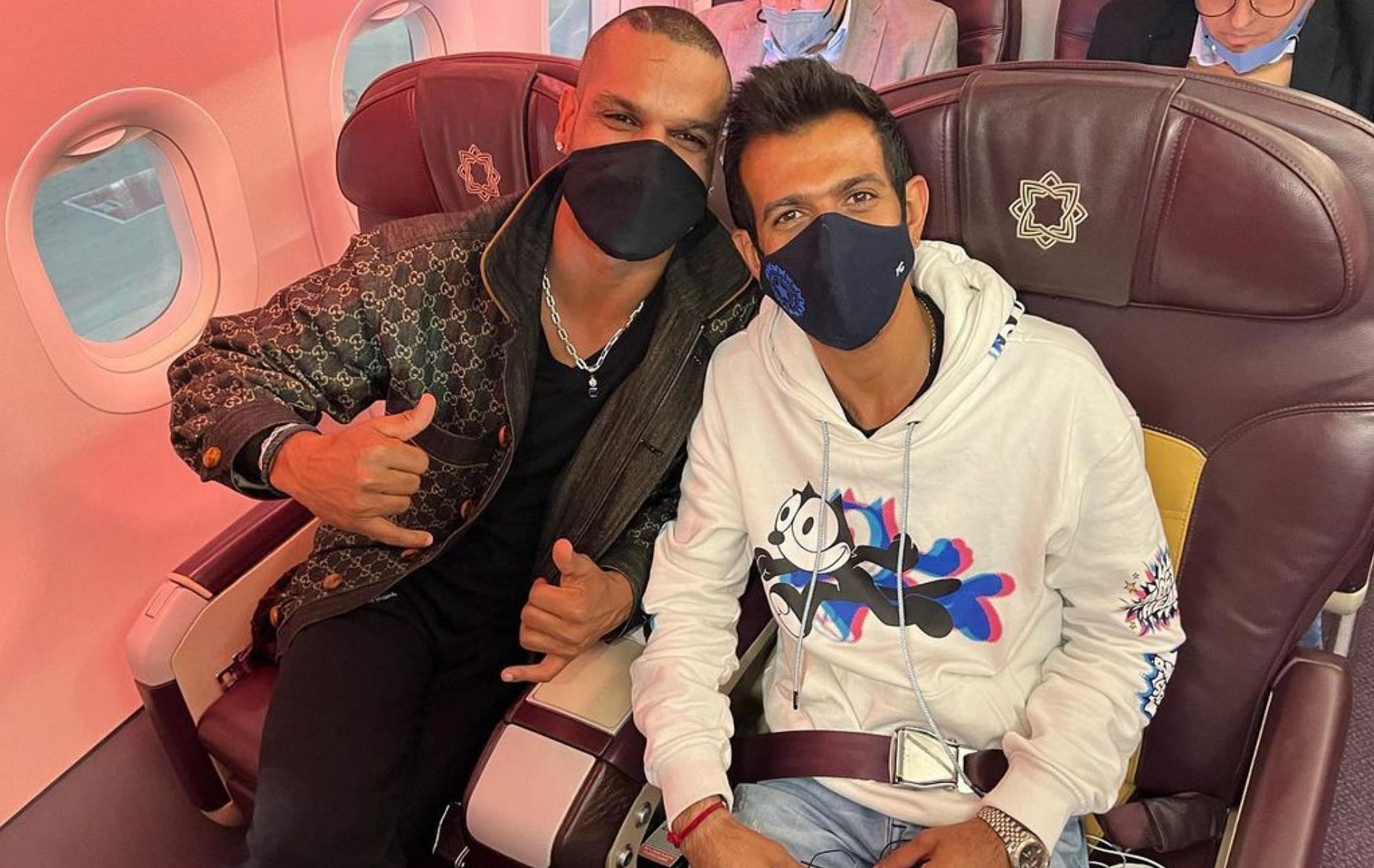 IND vs WI 2022: Shikhar Dhawan shares in-flight picture with &#39;reel partner&#39; Yuzvendra Chahal on their way to Ahmedabad