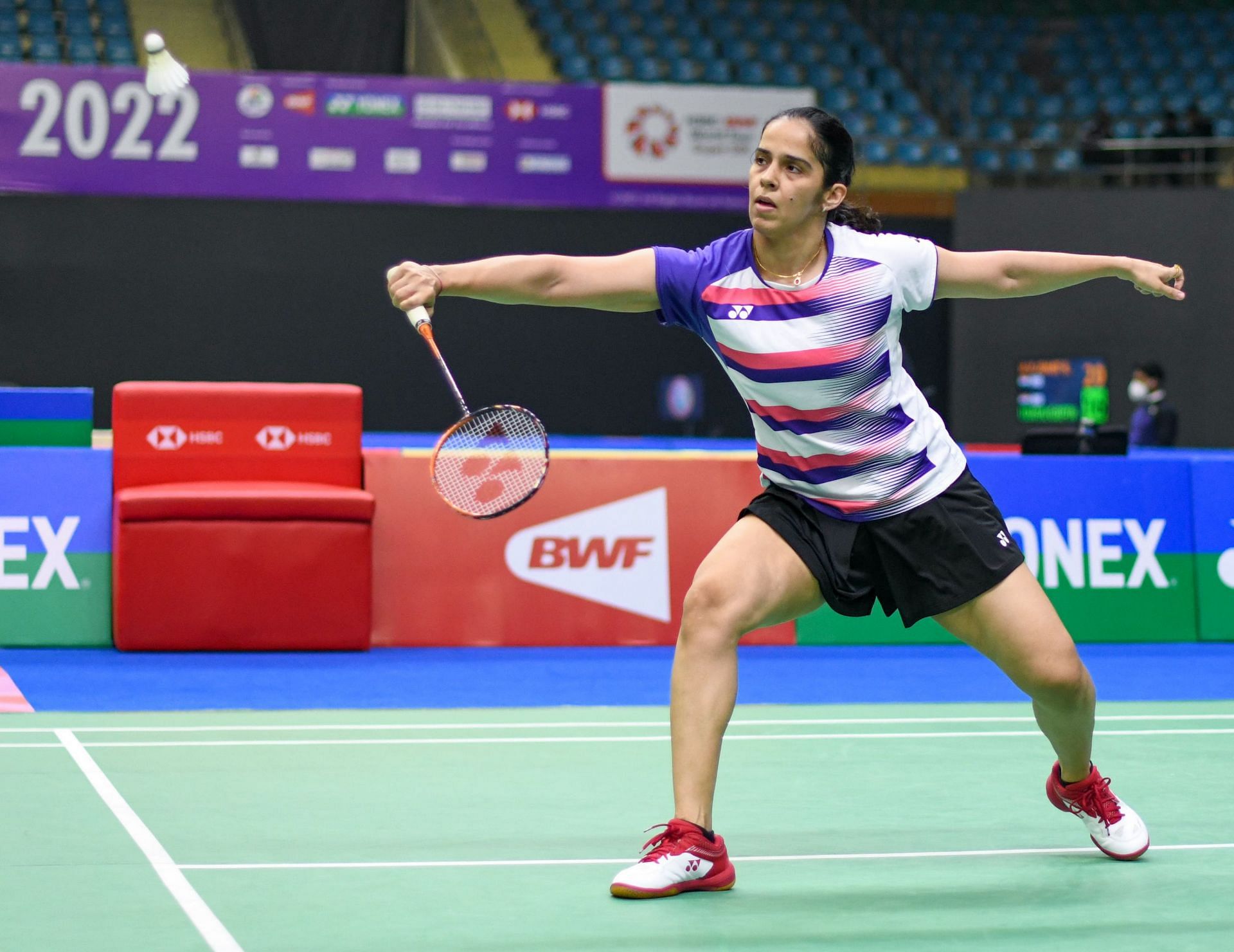 Fourth seed Saina Nehwal won the first round against Tereza &Scaron;vabikova of Czech Republic (Picture courtesy: BAI)