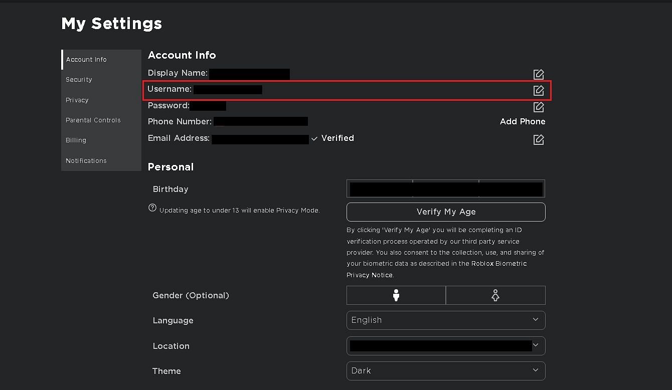 The username changing process (Image via Sportskeeda)