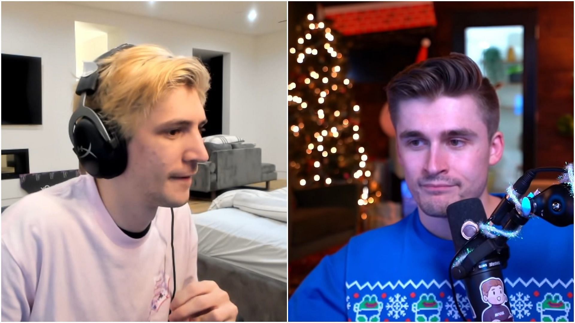 xQc fires back at Ludwig over his comments involving streaming copyrighted content (Image via Sportskeeda)