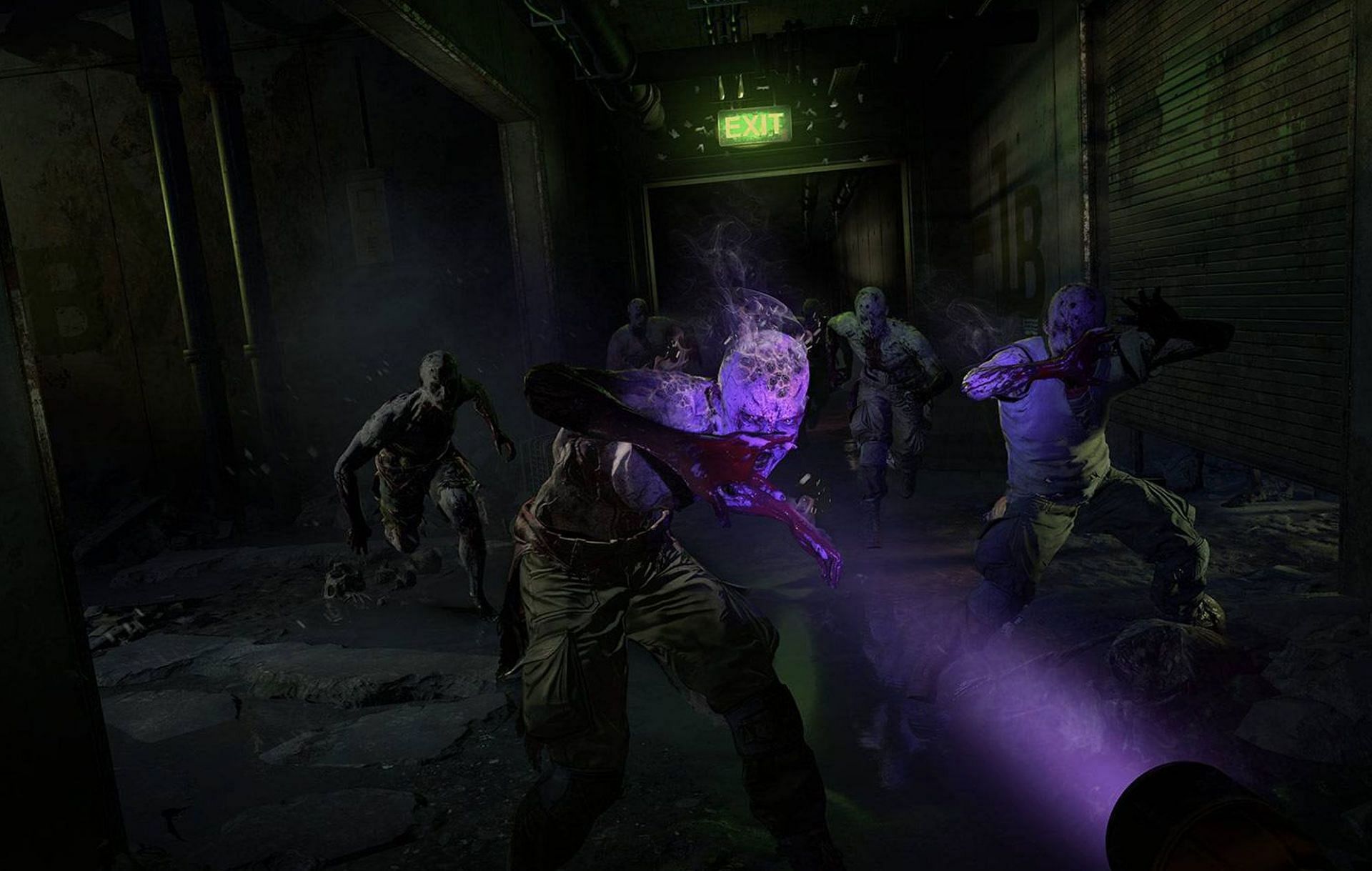 Use UV lights to takedown zombies (Image via Youtube)