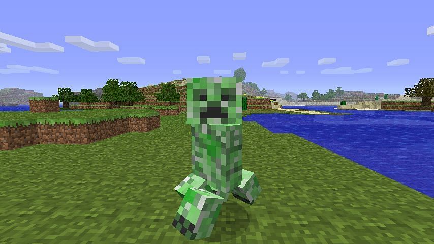 Creeper about to explode (Image via Minecraft WIki)
