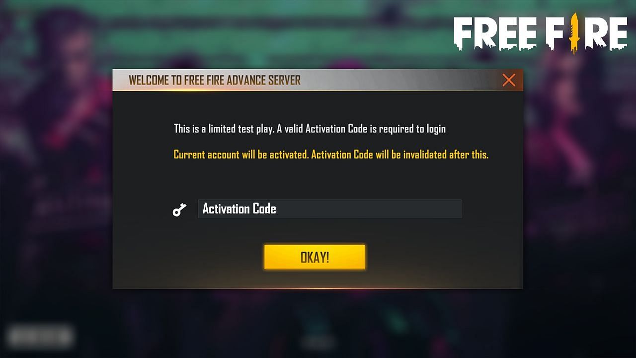 Activation Code is given after registration to a particular number of players (Image via Garena)