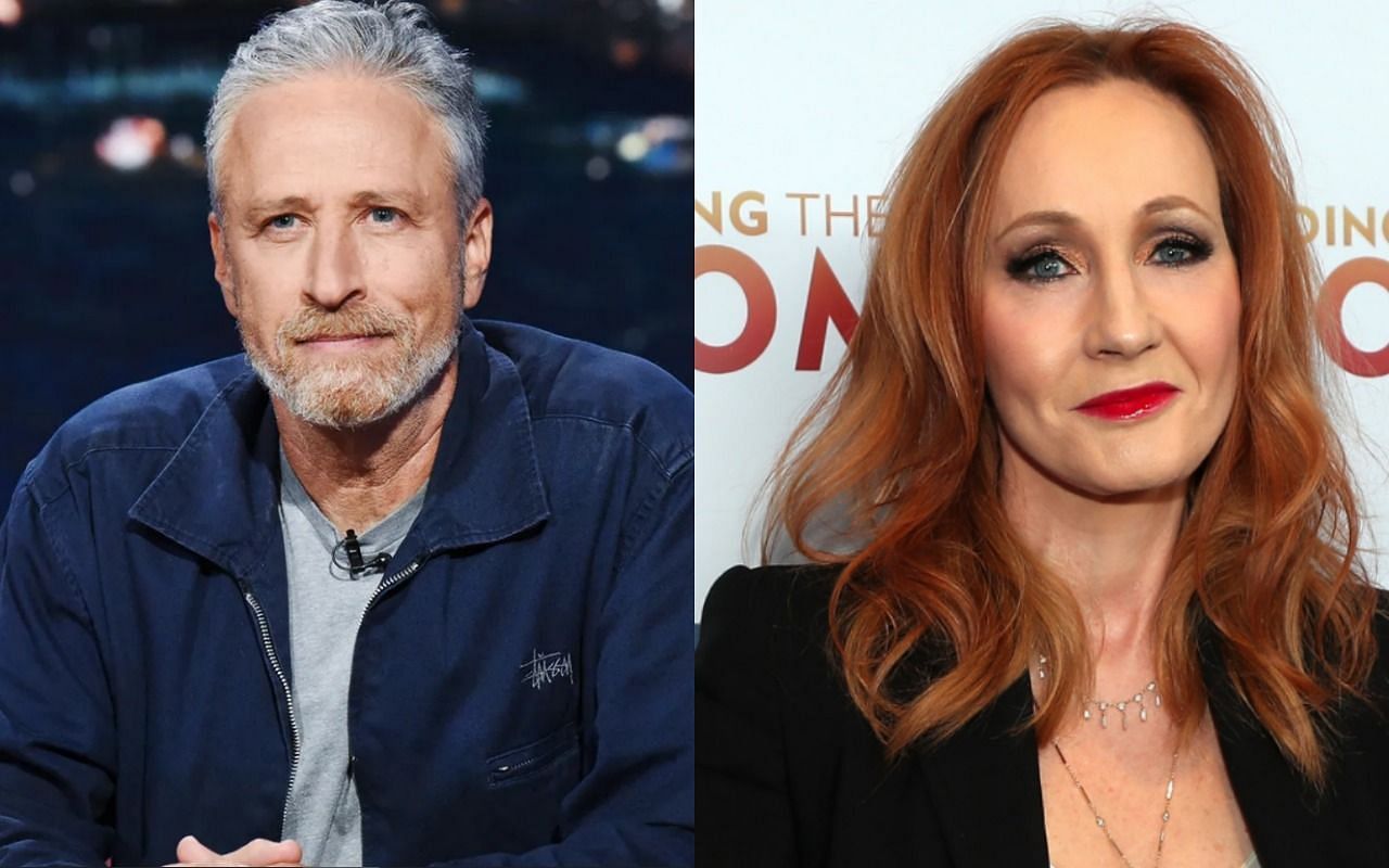 Jon Stewart calls out JK Rowling for anti-Semitic goblins portrayal in Harry Potter (Image via Getty)