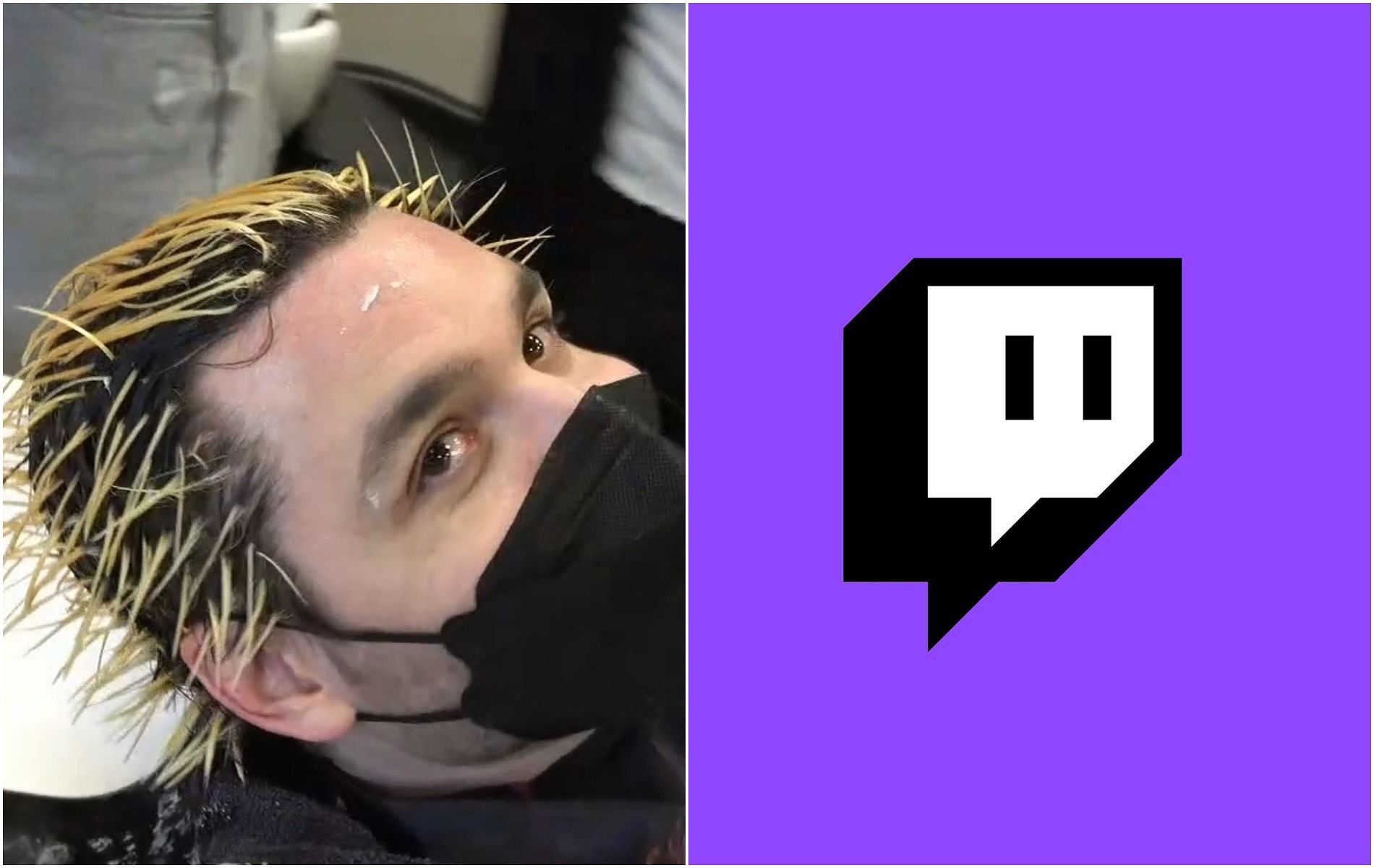 Twitch streamer Cyr finally got the frosted tips look done in a recent stream (Image via Sportskeeda)