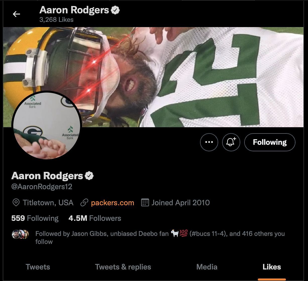 Green Bay quarterback A-Rod and his likes