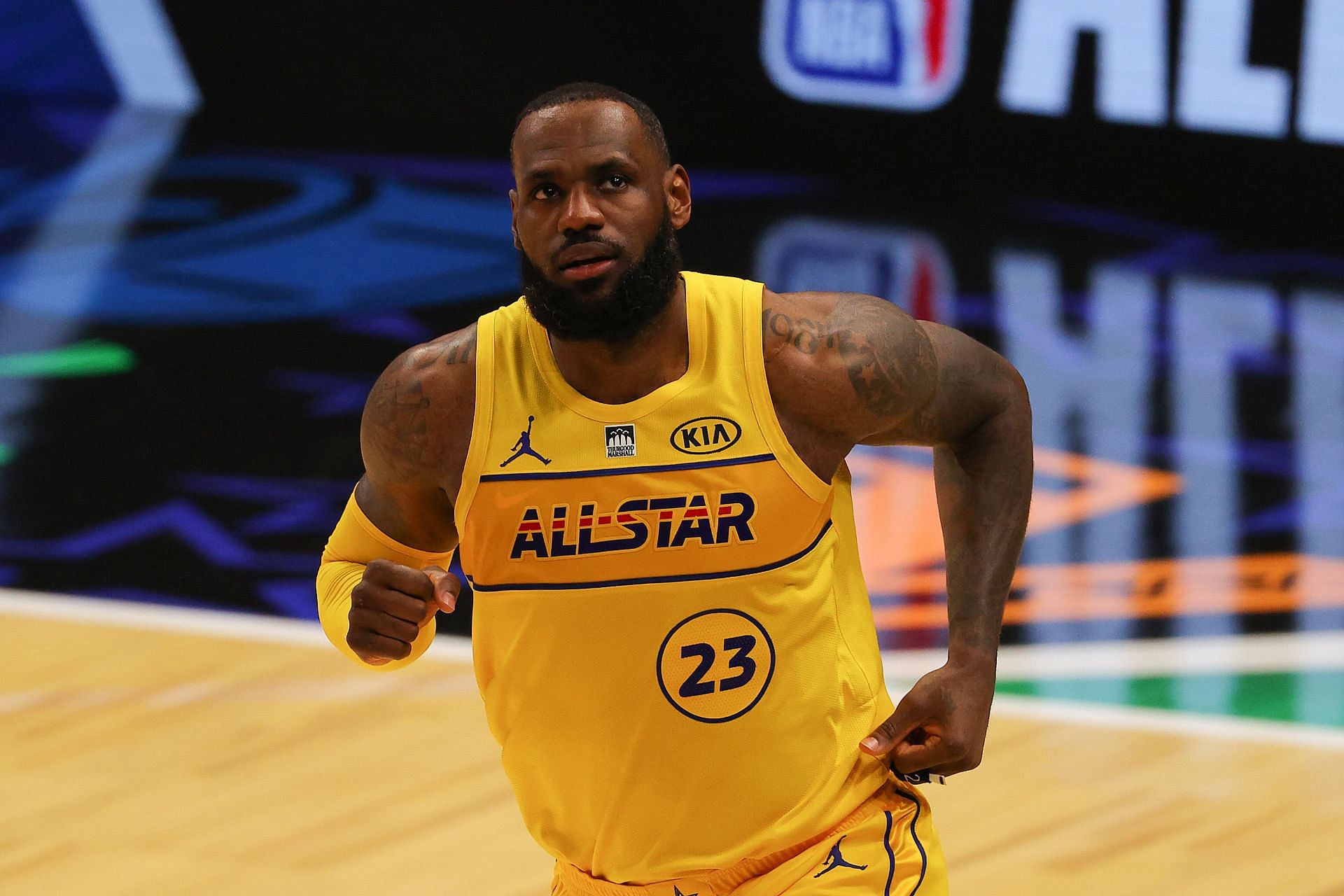 LeBron James during the 2021 NBA All-Star Game in Atlanta