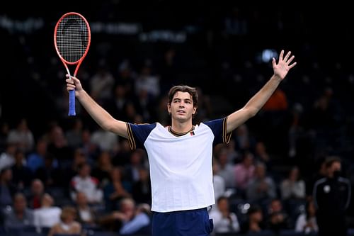 Taylor Fritz in action at the Indian Wells Masters 2021