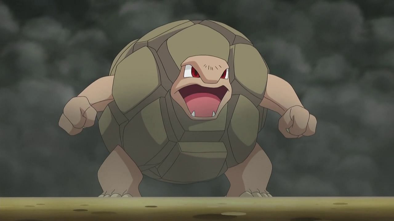 Golem as it appears in the anime (Image via The Pokemon Company)