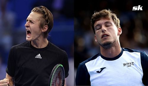 Pablo Carreno Busta (R) and Sebastian Korda