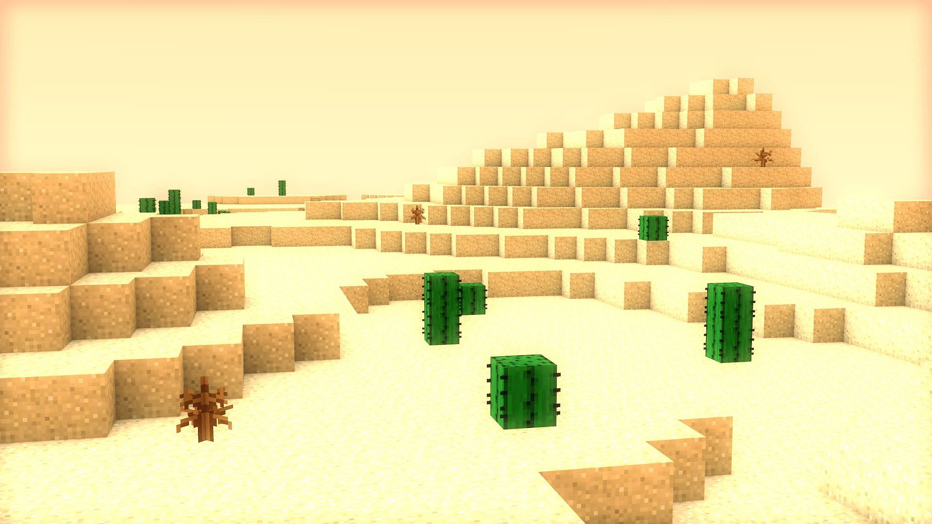 Deserts are barren but profitable (Image via Minecraft)