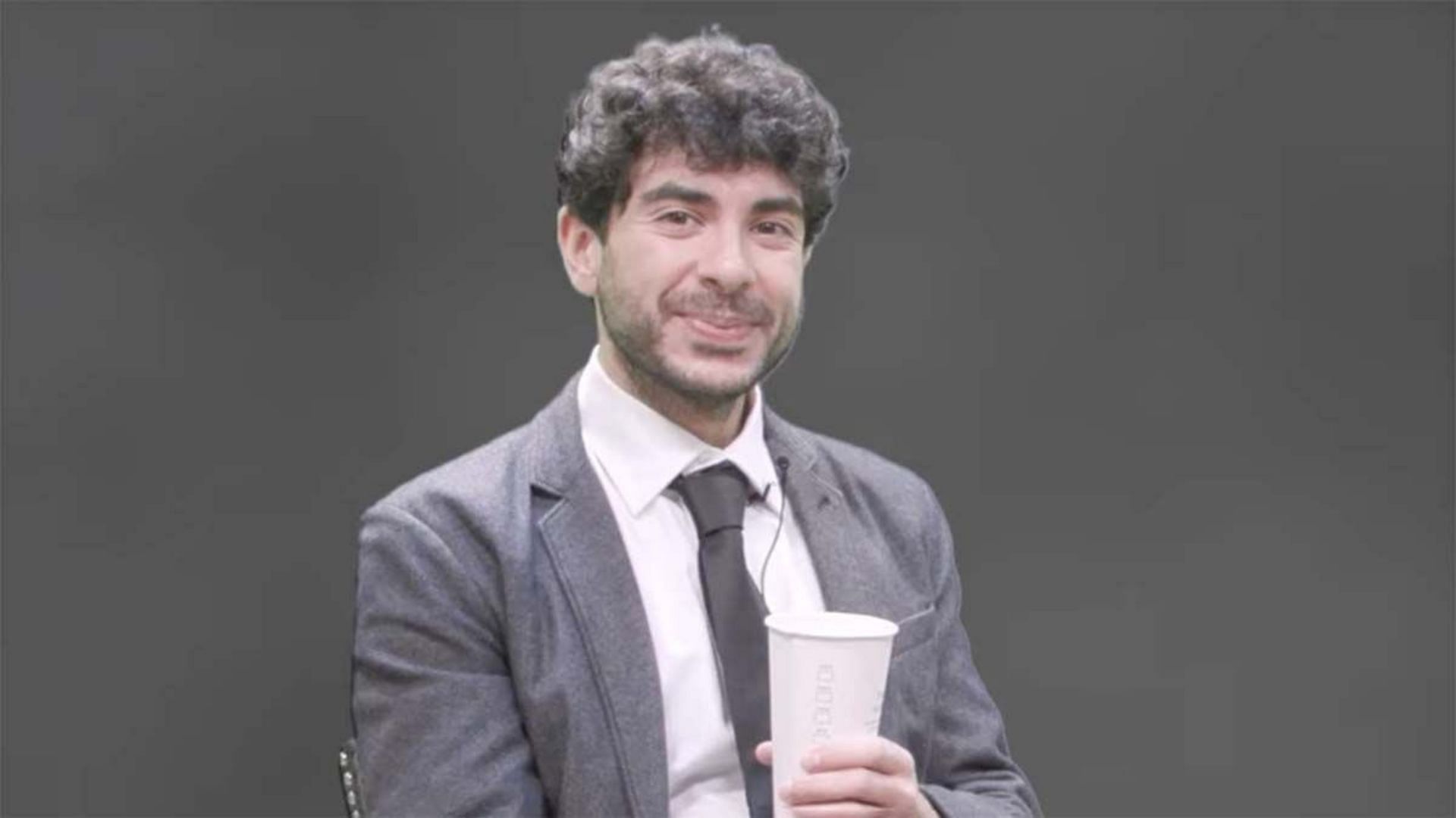 Tony Khan at a media event in 2021