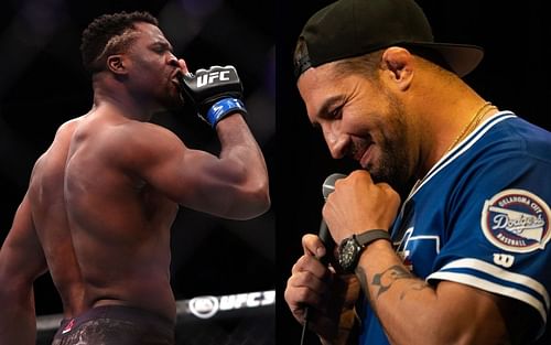 Francis Ngannou (left) and Brendan Schaub (right) [Photo via @brendanschaub on Instagram]