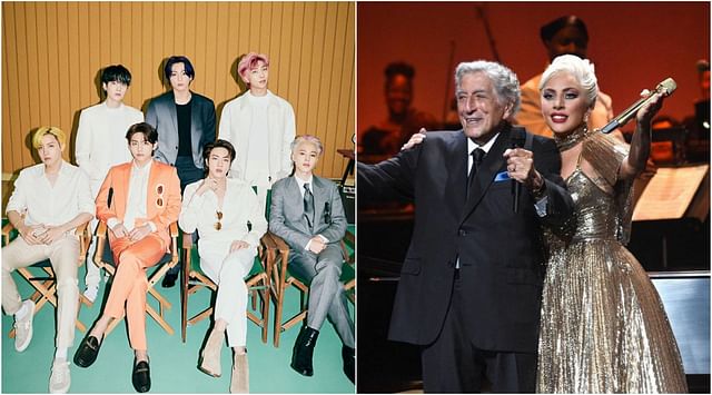 With the 2022 Grammys around the corner, the Pop Duo/Group Performance category is a hotly-contested one (Images via Instagram/bts.bighitofficial and ladygaga)