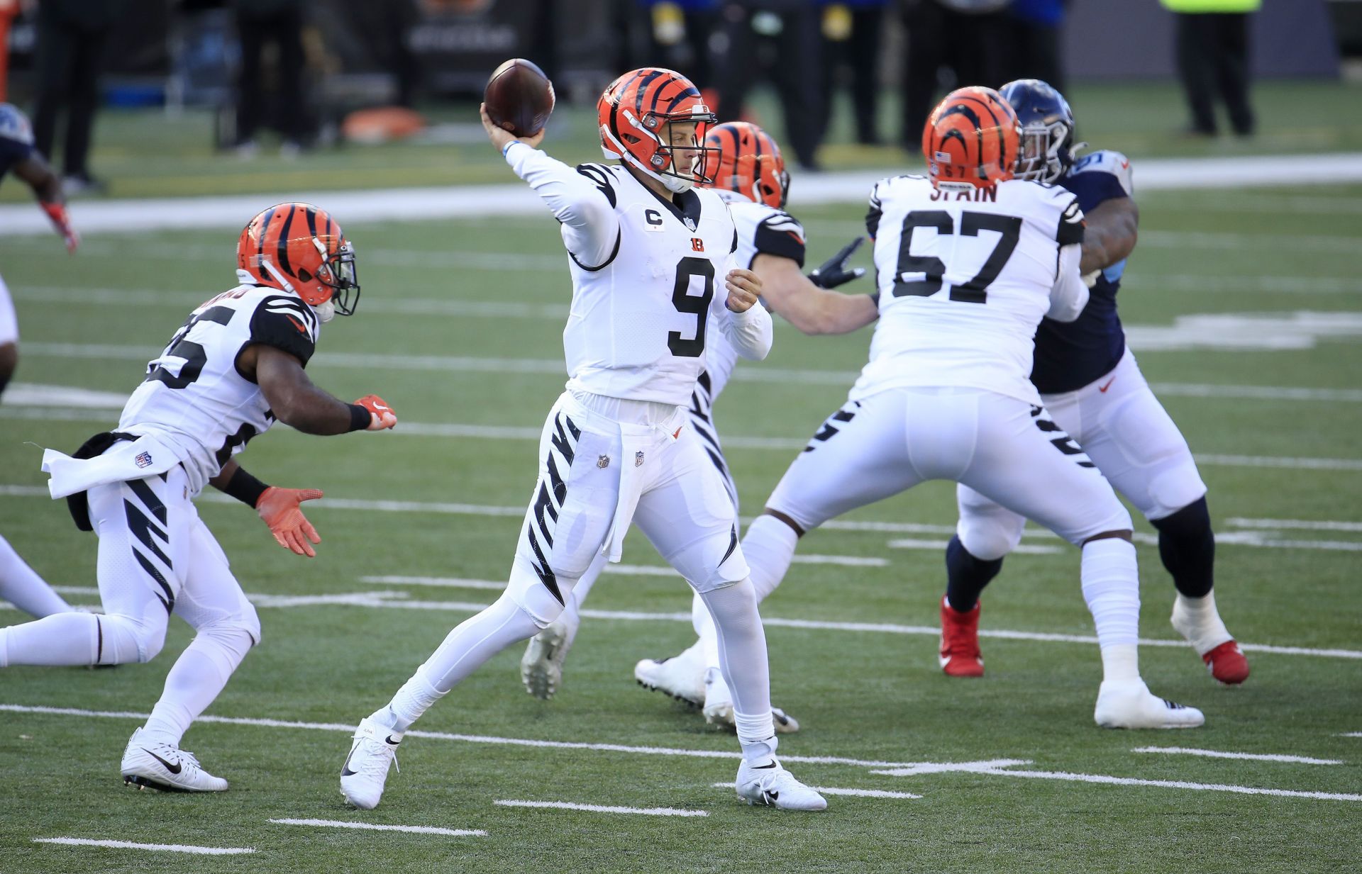 Quarterback Joe Burrow vs. Titans in November 2020