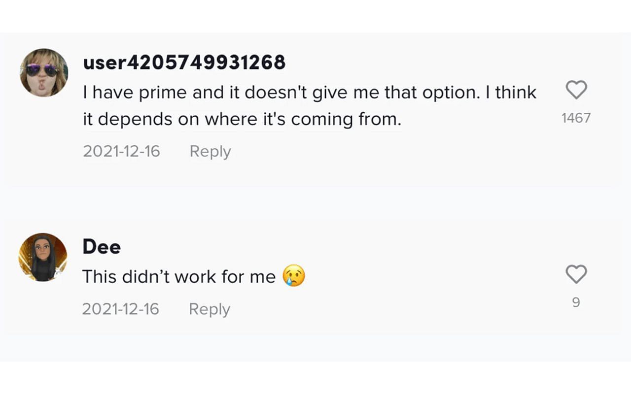 Negative reactions from users 1/3 (Image from prettylittlediy/TikTok)