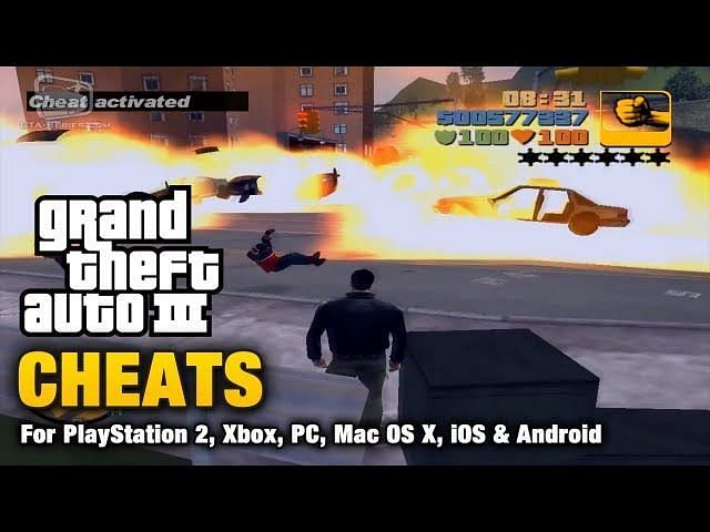 GTA 3 cheat codes PDF download for PC