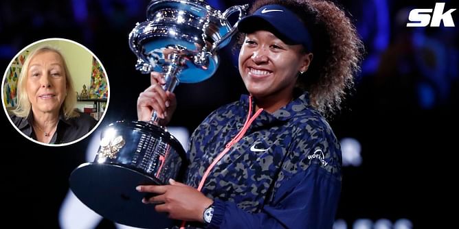 Martina Navratilova says Naomi Osaka needs to "dominate all events" like Barty and Djokovic to leave her mark on the game