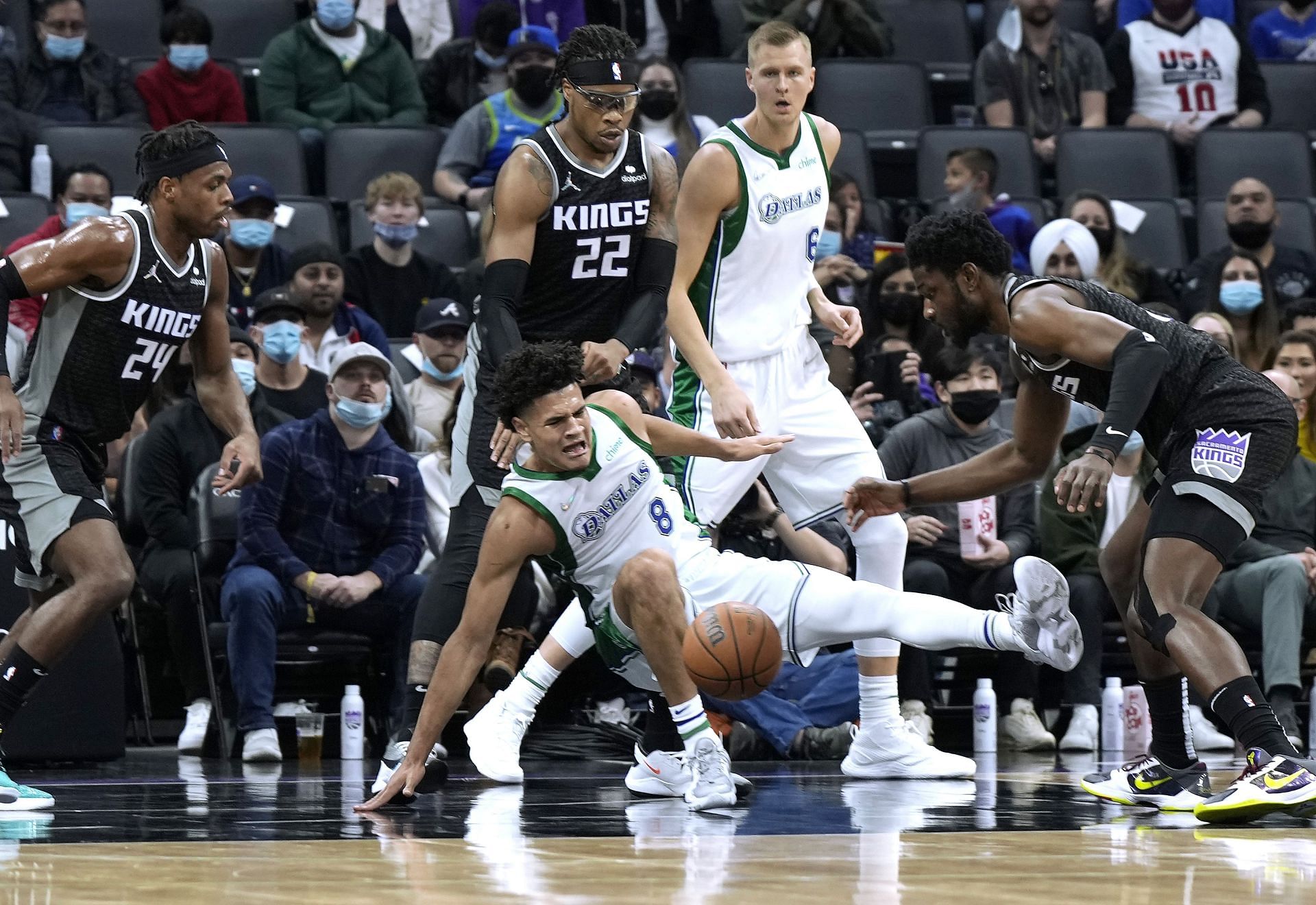 The Dallas Mavericks against the Sacramento Kings