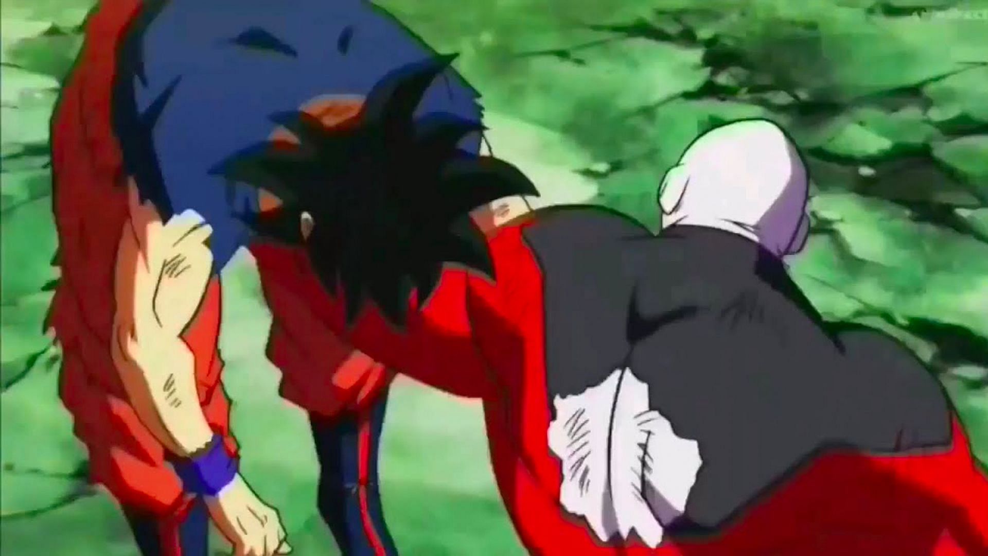 Jiren stuffs the Saiyan (Image via Toei Animation)