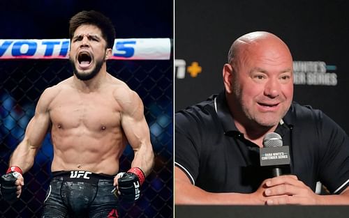 Henry Cejudo (left) and Dana White (right)