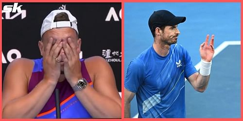 The Aussie was reduced to tears while reading Andy Murray's heartwarming message