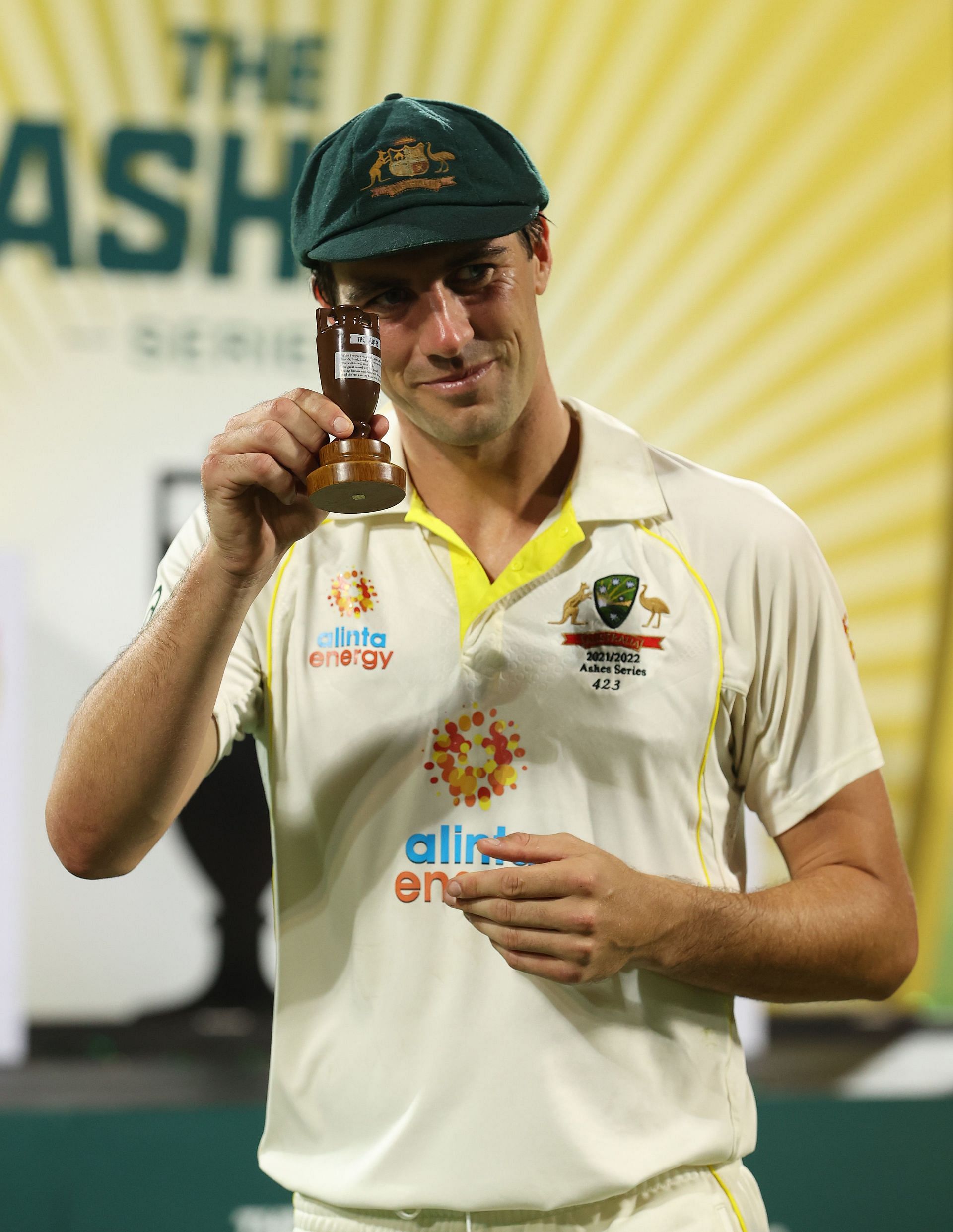 Australia v England: Pat Cummins awarded the urn, Hobart