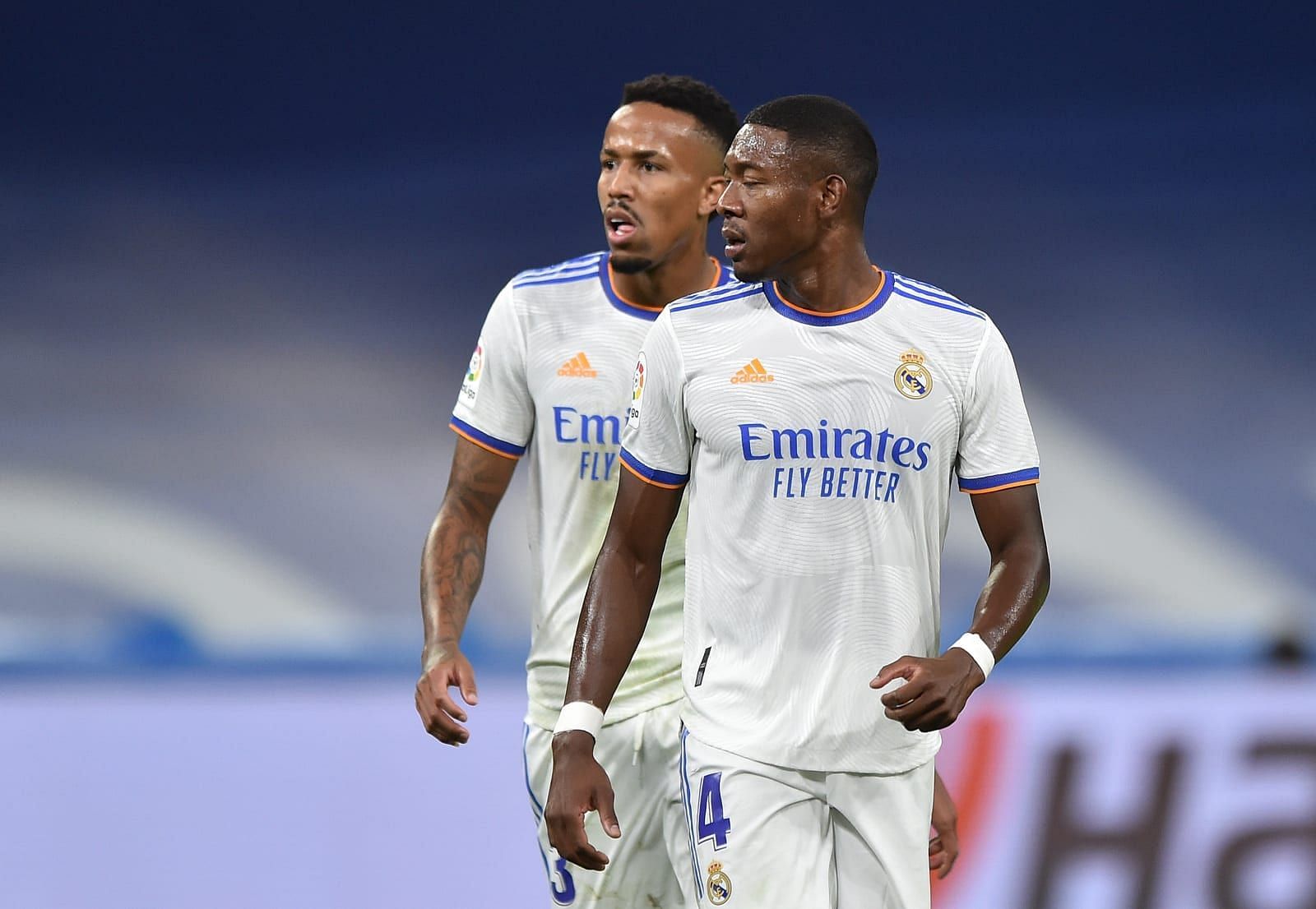 Eder Miliao and David Alaba of Real Madrid