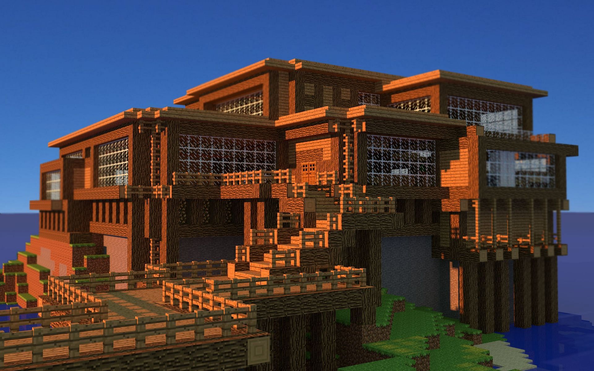 بناء من صنع اللاعب في Minecraft (الصورة من Minecraft)