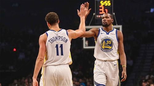 Klay Thompson and Kevin Durant. (Photo Courtesy of CBS Sports)