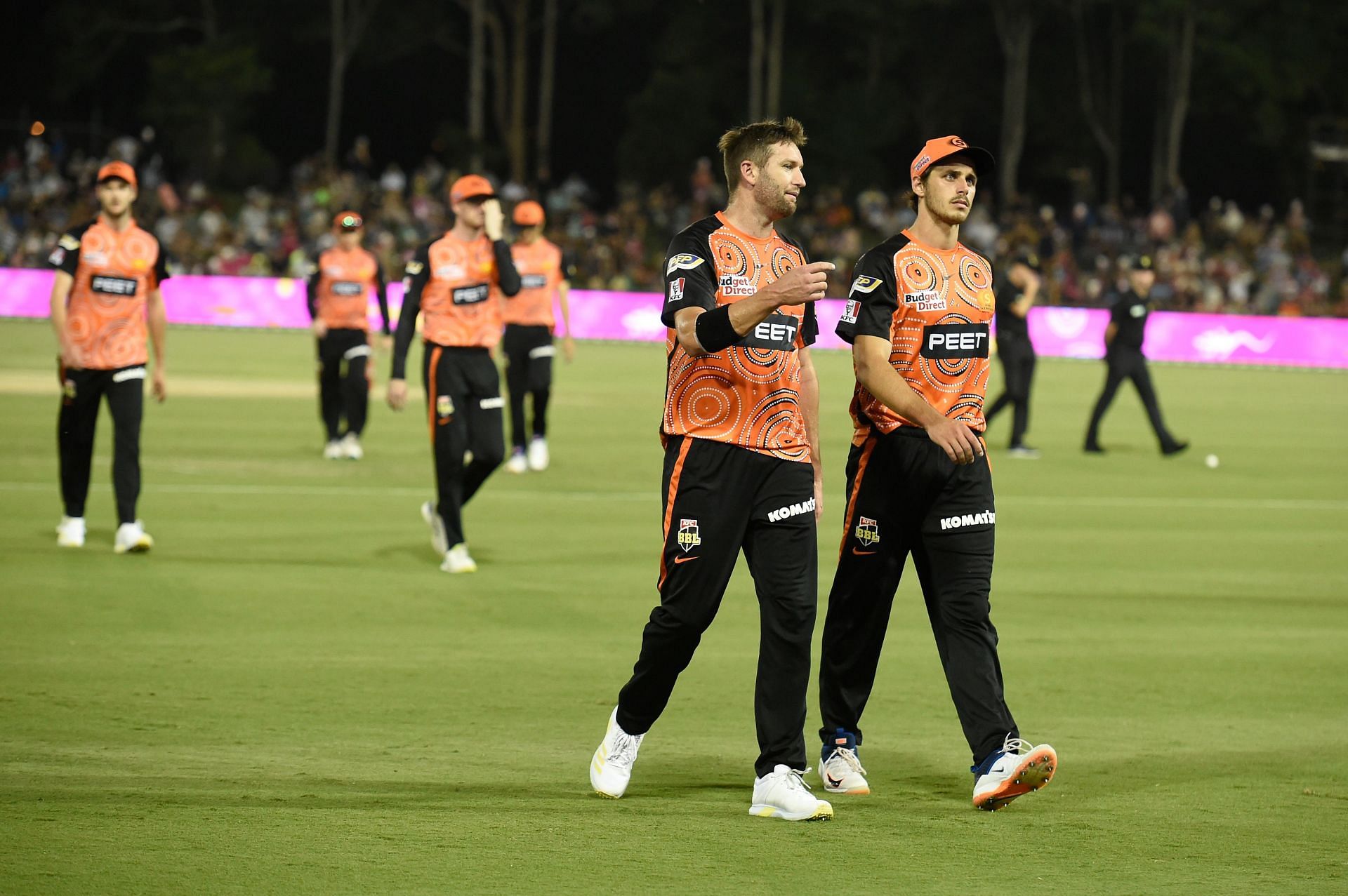 The Perth Scorchers in action at 2022 BBL