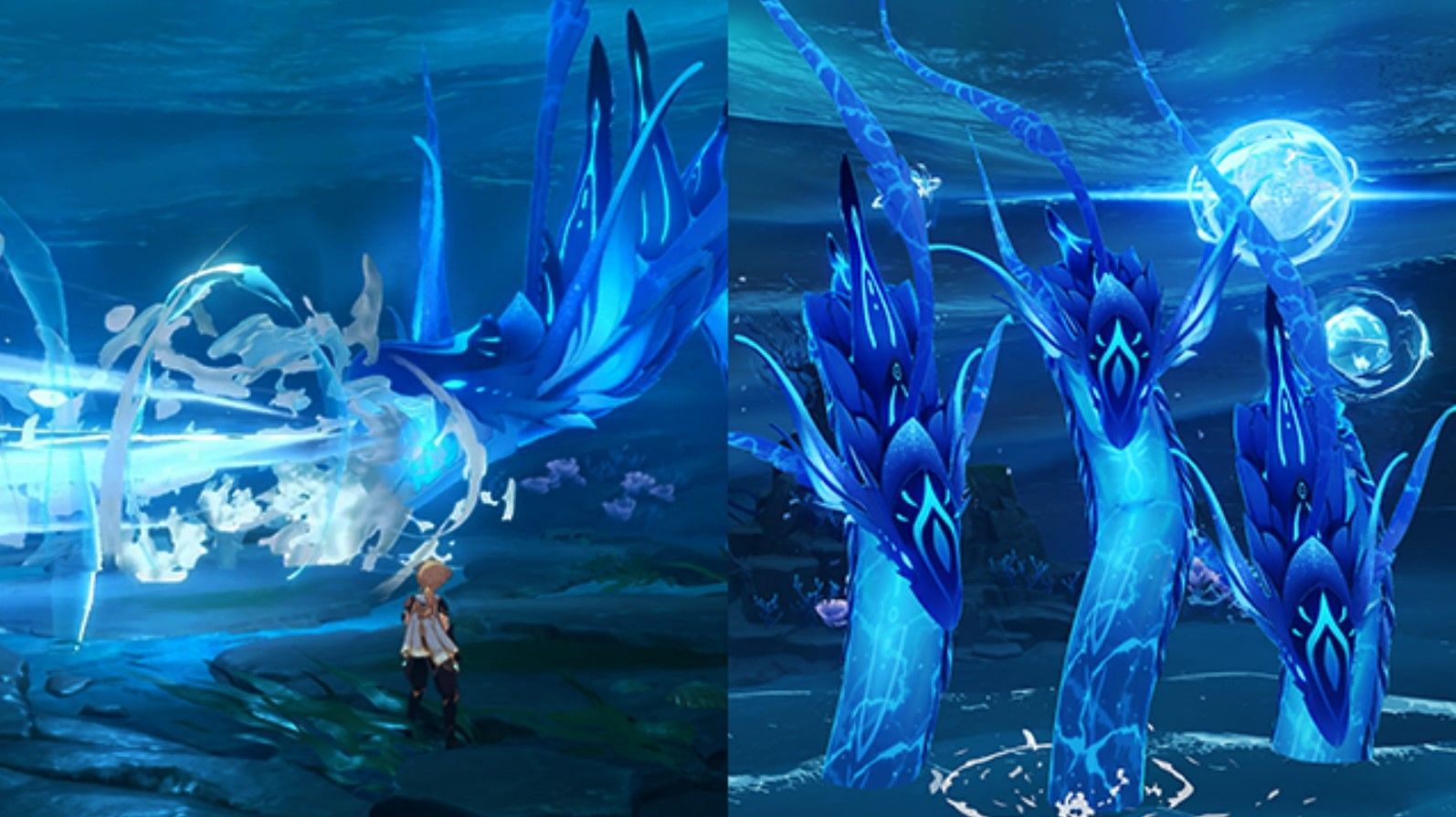 Beisht is the name of the boss that players will have to deal with in Oceanic Defender (Image via Honey Impact)
