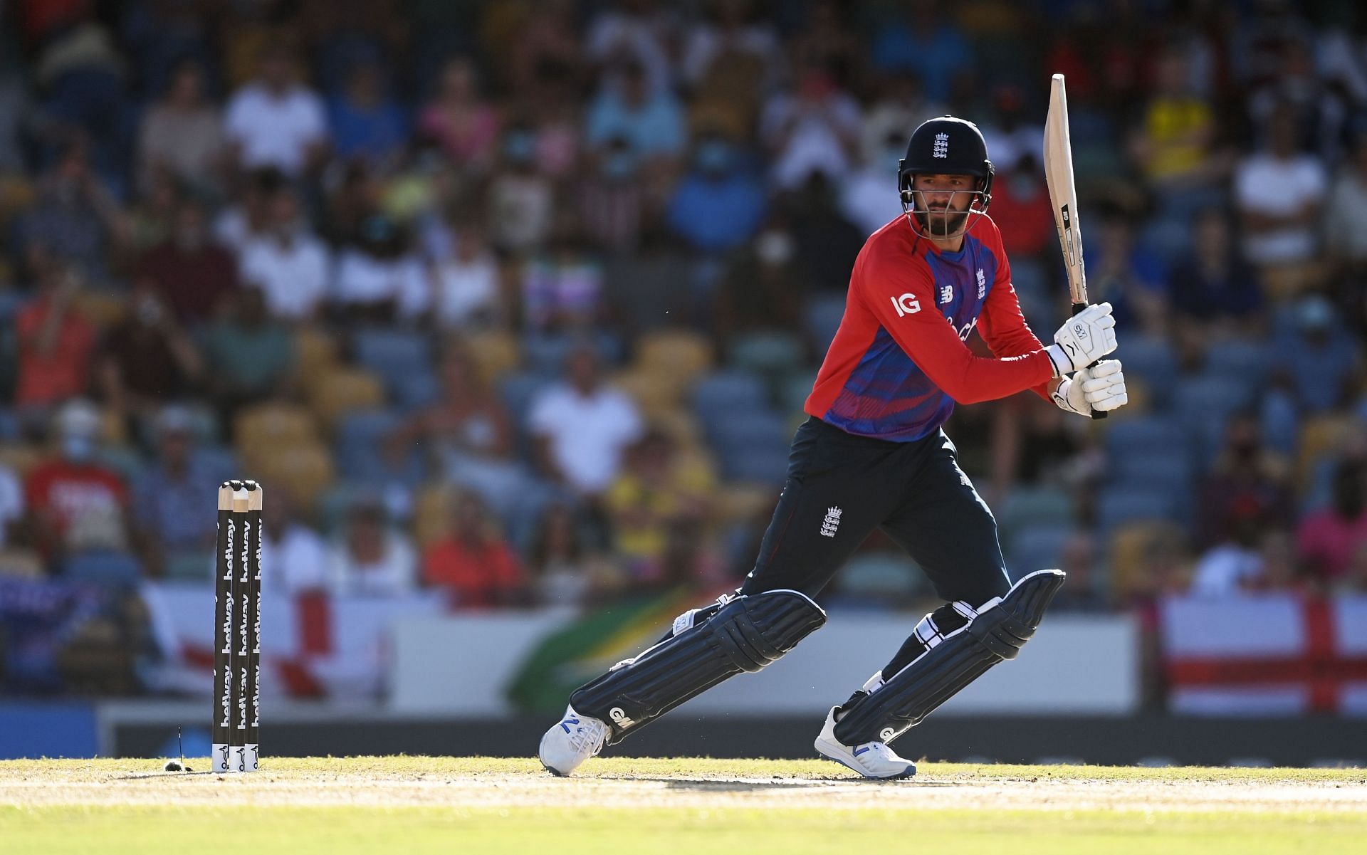 James Vince in action during England&#039;s second T20I vs West Indies.