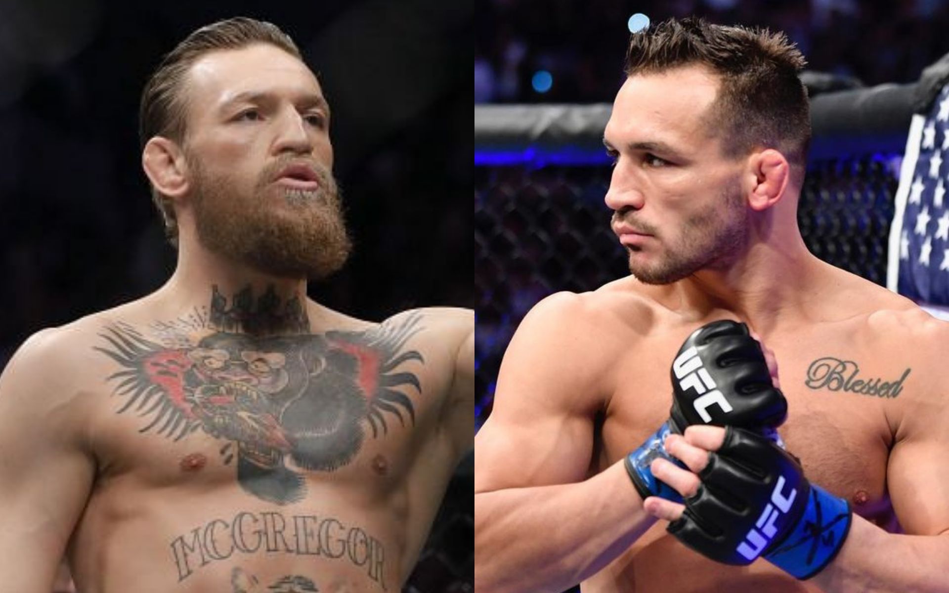 Conor McGregor (left) and Michael Chandler (right)