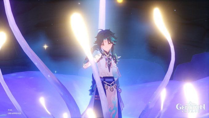 Wait for the Dragonbone Flower to condense in Genshin Impact