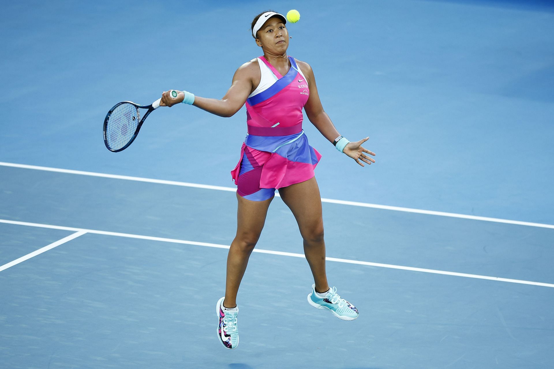 Naomi Osaka in action at 2022 Australian Open